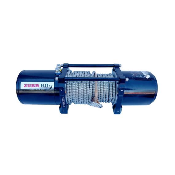 Лебедка ZUBR EWV6000S со стальным тросом, фото 