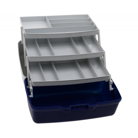 Ящик FLAGMAN 3-х полочный (непрозр. крышка) (360*215*195), фото 