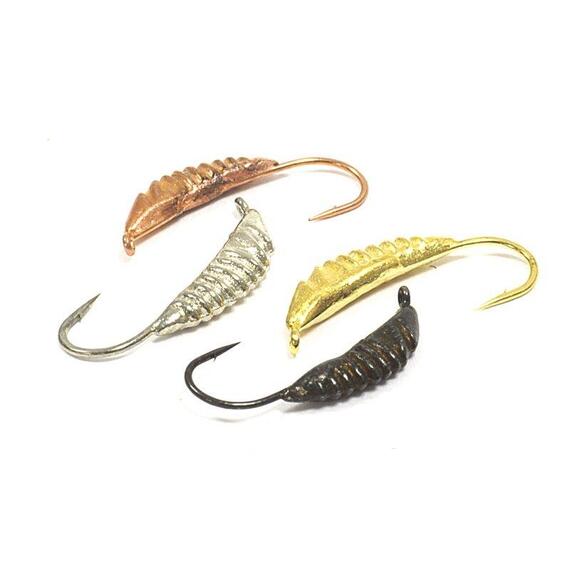 Мормышка Diskus 2440 Банан с пропилом, серебро, Цвет: Серебро, фото 