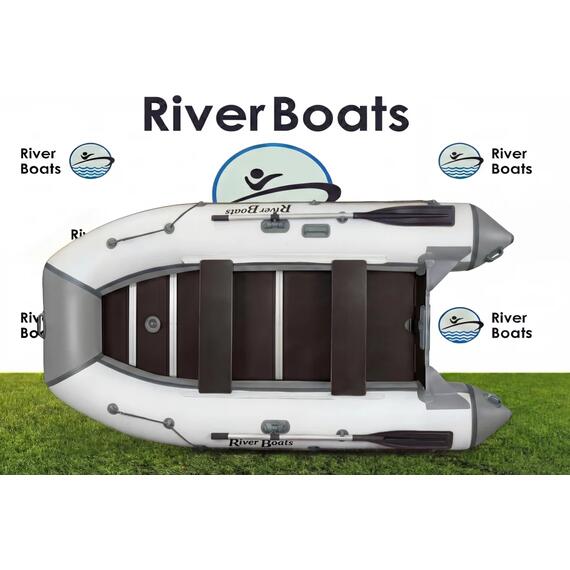 Надувная лодка RiverBoats RB 330 Киль (серо-оранжевый), Цвет: серо-оранжевый, фото , изображение 17