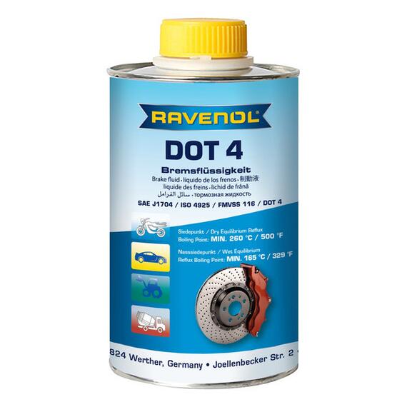 Тормозная жидкость RAVENOL DOT-4 (0,25л), Объем, л: 0.25, фото 