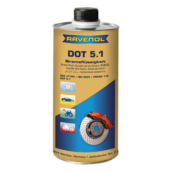 Тормозная жидкость RAVENOL DOT-5.1 (1л), фото 