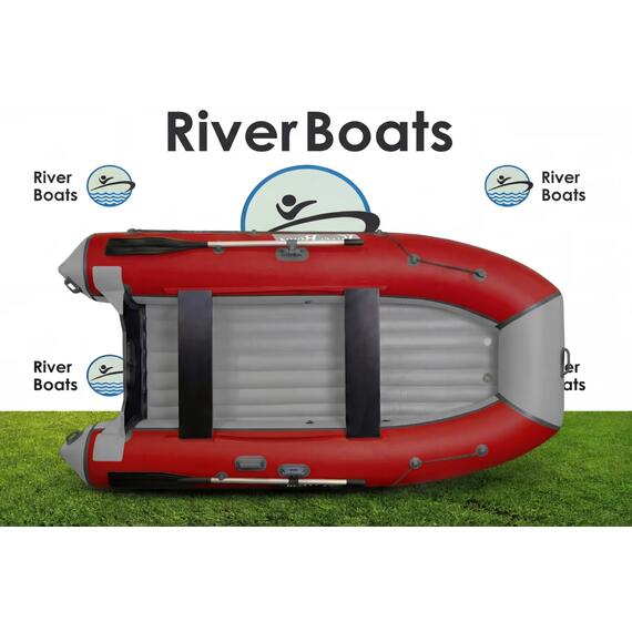 Надувная лодка RiverBoats RB 330 НДНД (серо-красный), Цвет: серо-красный, фото 
