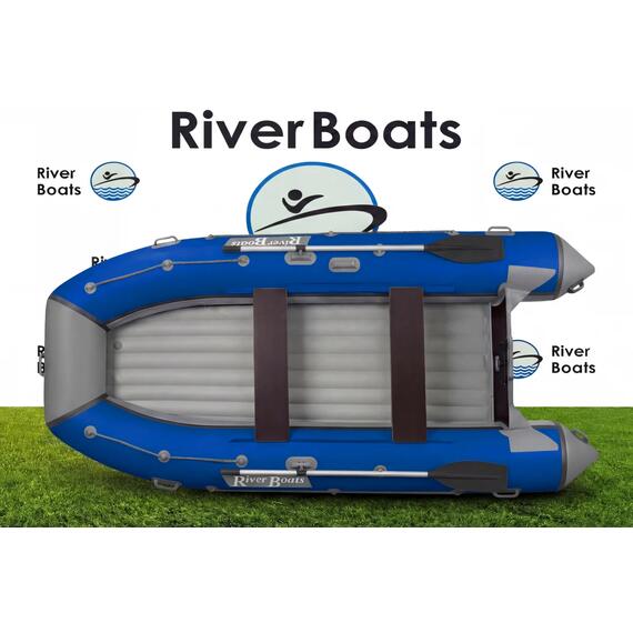 Надувная лодка RiverBoats RB 370 НДНД (серо-синий), Цвет: серо-синий, Материал: 1000 гр/м2, фото 