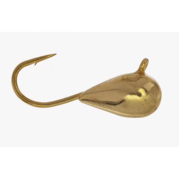 Мормышка Diskus 0140 Капля с ушком, золото, фото 