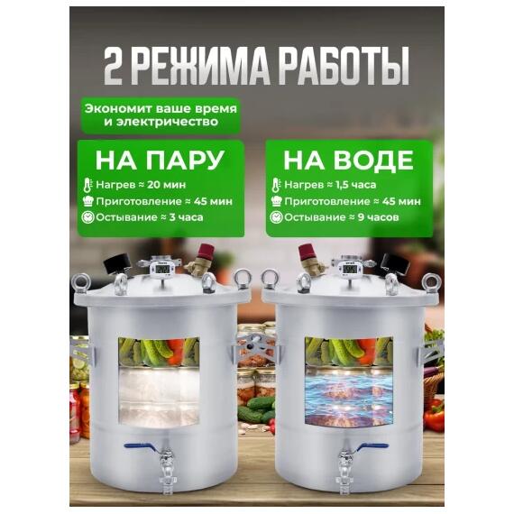 Автоклав для консервирования Helicon Крестьянка 20 л, Объем, л: 20, фото , изображение 7