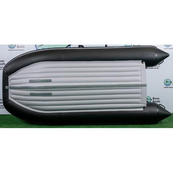 Надувная лодка RiverBoats RB 370 НДНД Фальшборт (черно-тиффани), Цвет: черно-тиффани, фото , изображение 4