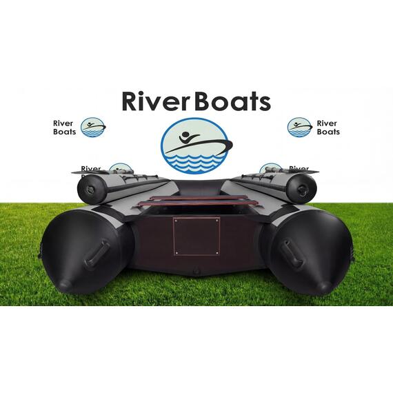 Надувная лодка RiverBoats RB 370 Киль с фальшбортом (черно-красный), Цвет: черно-красный, фото , изображение 4