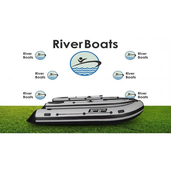 Надувная лодка RiverBoats RB 370 Киль с фальшбортом (серо-синий), Цвет: серо-синий, фото , изображение 3