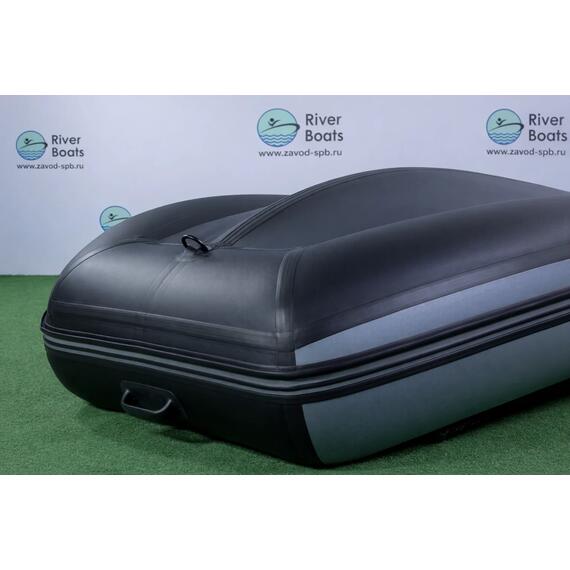 Надувная лодка RiverBoats RB 370 Киль с фальшбортом (черно-серый), Цвет: черно-серый, фото , изображение 7