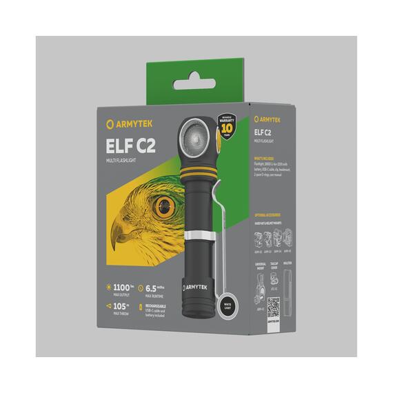 Налобный фонарь Armytek Elf C2 USB-C White, фото , изображение 6