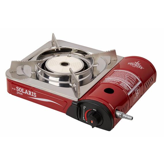 Плита газовая в кейсе TOURIST SOLARIS PLUS TS-701 с переходником, фото 