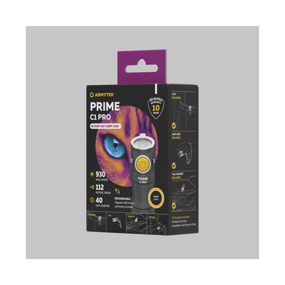 Портативный фонарь Armytek Prime C1 Pro Warm, Световая температура: Warm, фото , изображение 3