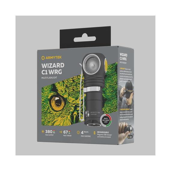 Налобный LED фонарь Armytek Wizard C1 WRG White, фото , изображение 5
