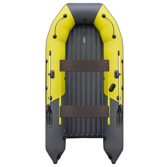 Надувная лодка Таймень NX 3800 НДНД PRO MAX желтый/графит, фото , изображение 3