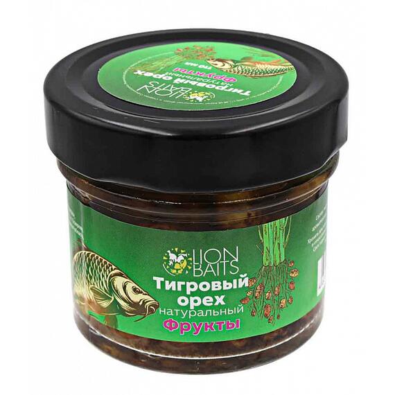 Lion baits Тигровый орех натуральный в стеклянной банке "Фрукты" 110мл, Вкус для группировки: Фрукты, фото 
