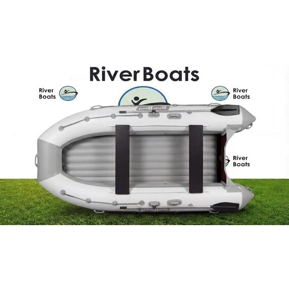 Надувная лодка RiverBoats RB 390 НДНД (серо-тиффани), Цвет.: серо-тиффани, Материал: баллоны 1100 гр/м2; дно 1300 гр/м2, фото , изображение 17