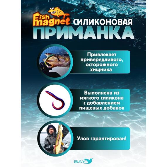 Силиконовая приманка Fish Magnet UGOR 5.5" (140 мм) цвет 207, Вес, гр: 4.5, Расцветка: 207, фото , изображение 2