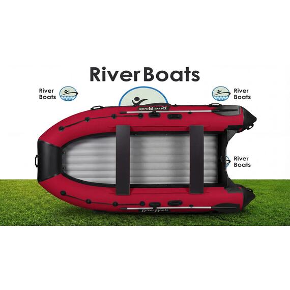 Надувная лодка RiverBoats RB 390 НДНД (серо-тиффани), Цвет.: серо-тиффани, Материал: баллоны 1100 гр/м2; дно 1300 гр/м2, фото , изображение 14