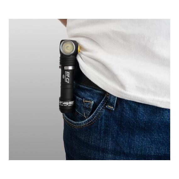 Фонарь Armytek Elf C2 Micro-USB Теплый свет, Цвет: черный, Световая температура: Warm, фото , изображение 4