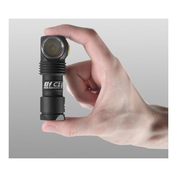 Фонарь Armytek Elf C1 Micro-USB Белый свет, Цвет: черный, Световая температура: White, фото , изображение 3