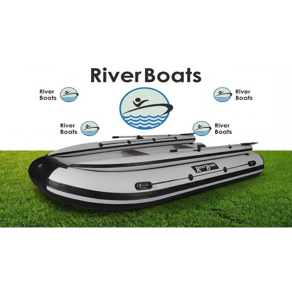 Надувная лодка RiverBoats RB 390 Киль с фальшбортом (серый), Цвет.: серый, фото , изображение 3