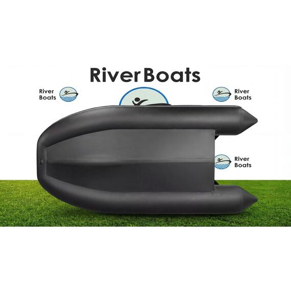 Надувная лодка RiverBoats RB 410 Киль с фальшбортом (черно-серый), Цвет.: черно-серый, фото , изображение 6