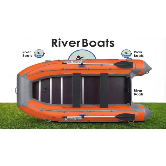 Надувная лодка RiverBoats RB 410 Киль с фальшбортом (черно-серый), Цвет.: черно-серый, фото , изображение 22