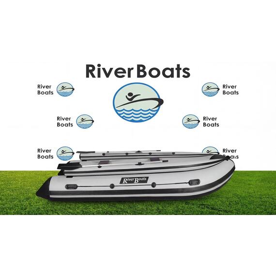Надувная лодка RiverBoats RB 410 Киль с фальшбортом (серо-тиффани), Цвет.: серо-тиффани, фото , изображение 2