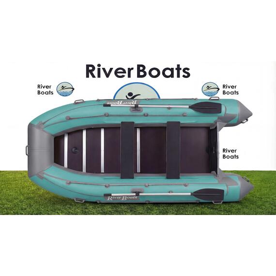 Надувная лодка RiverBoats RB 390 Киль с фальшбортом (черно-тиффани), Цвет.: черно-тиффани, фото , изображение 25