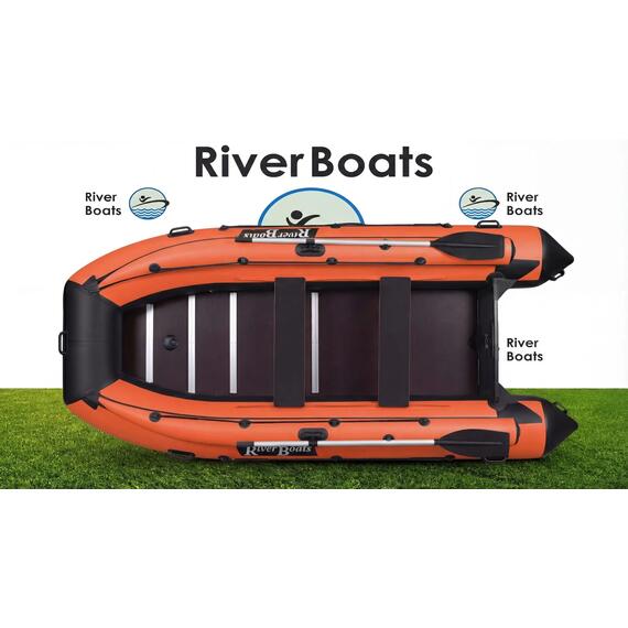 Надувная лодка RiverBoats RB 410 Киль с фальшбортом (черно-серый), Цвет.: черно-серый, фото , изображение 23