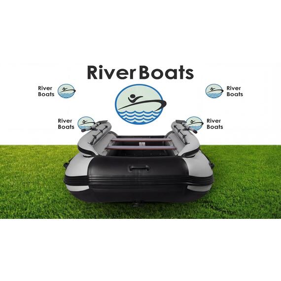 Надувная лодка RiverBoats RB 430 Киль с фальшбортом (черно-синий), Цвет.: черно-синий, фото , изображение 5
