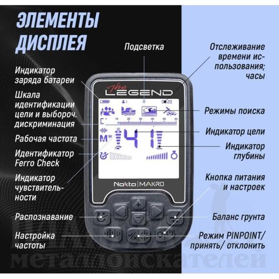 Металлоискатель Makro&Nokta LEGEND WHP NEW, фото , изображение 8