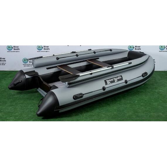 Надувная лодка RiverBoats RB 430 НДНД Фальшборт (серо-красный), Цвет.: серо-красный, фото , изображение 2