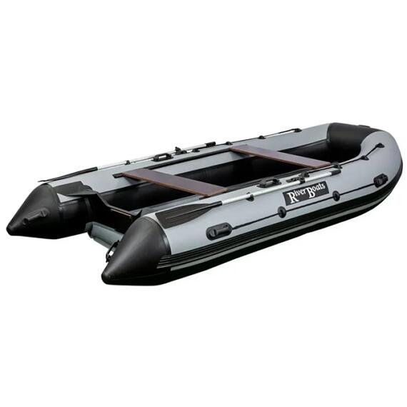 Надувная лодка RiverBoats RB 430 НДНД (серо-синий), Цвет.: серо-синий, фото , изображение 3