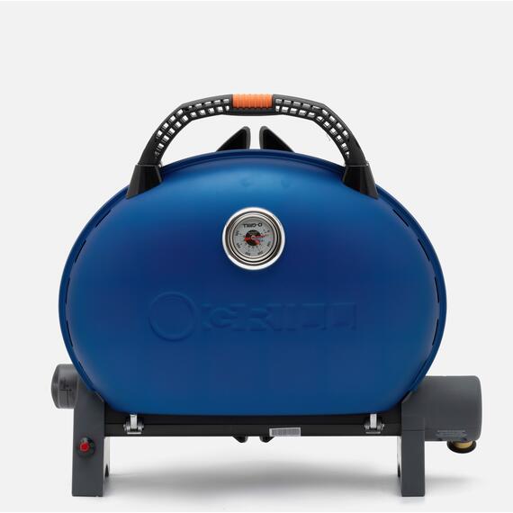 Портативный газовый гриль O-GRILL500 MT синий (в комплекте адаптер тип А) - с термометром, Цвет.: синий, Вес: 9.3 кг, фото 