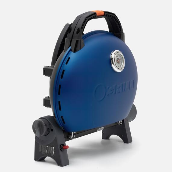 Портативный газовый гриль O-GRILL500 MT синий (в комплекте адаптер тип А) - с термометром, Цвет.: синий, Вес: 9.3 кг, фото , изображение 2