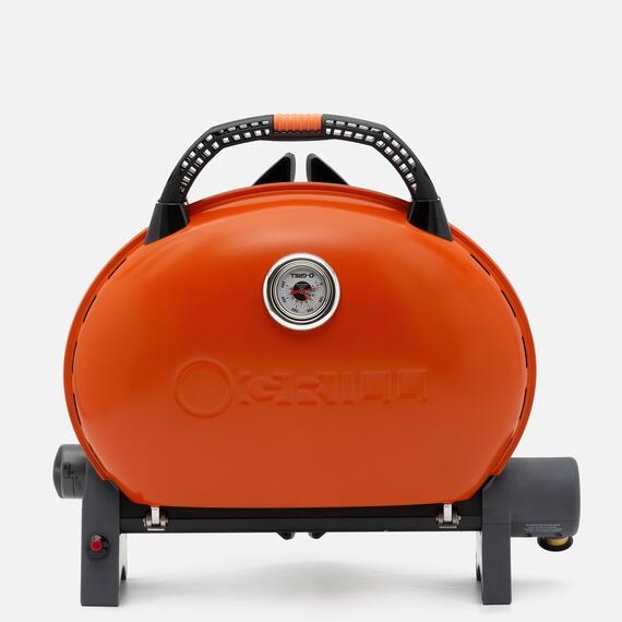 Портативный газовый гриль O-GRILL500 MT оранжевый (в комплекте адаптер тип А) - с термометром, Цвет.: оранжевый, Вес: 9.3 кг, фото 