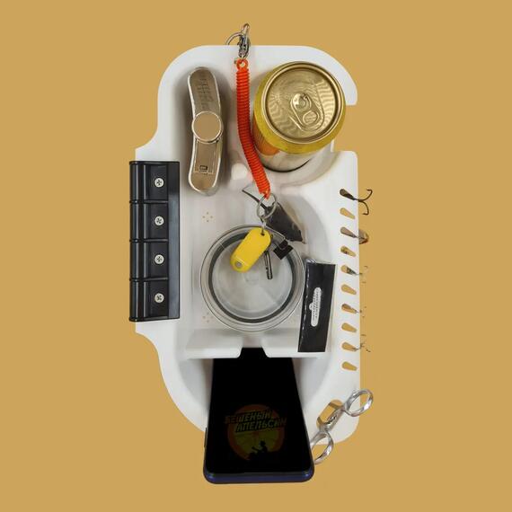 Органайзер в лодку ПВХ БА белый с чёрным креплением, Цвет.: белый с чёрным, фото , изображение 4