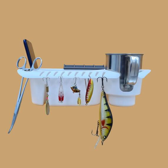 Органайзер в лодку ПВХ БА белый с серым креплением, Цвет.: белый с серым, фото , изображение 3