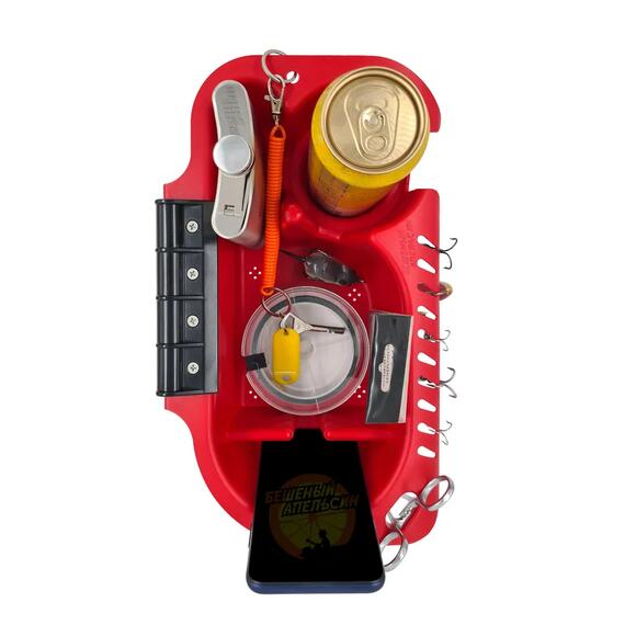 Органайзер в лодку ПВХ БА красный с чёрным креплением, Цвет.: красный с чёрным, фото , изображение 4