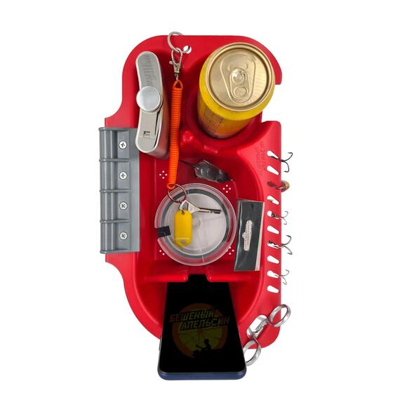 Органайзер в лодку ПВХ БА красный с серым креплением, Цвет.: красный с серым, фото , изображение 4