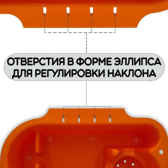 Органайзер в лодку ПВХ БА оранжевый с серым креплением, Цвет.: оранжевый с серым, фото , изображение 5