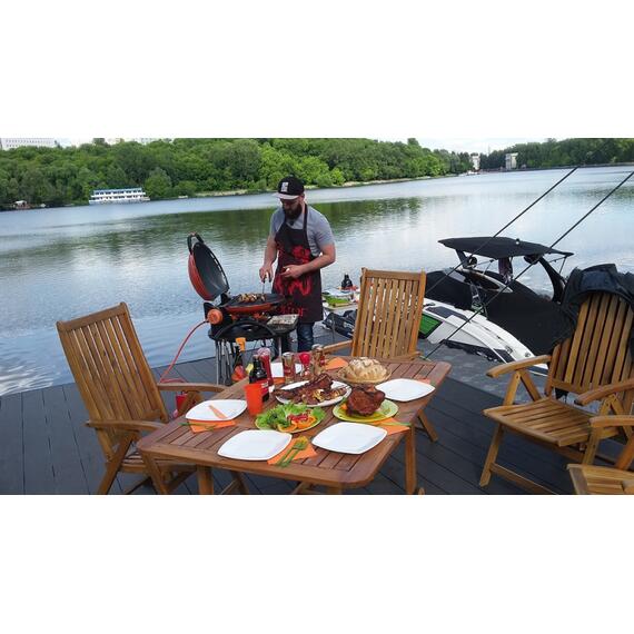 Портативный газовый гриль O-GRILL500 MT зеленый (в комплекте адаптер тип А) - с термометром, Цвет.: зеленый, Вес: 9.3 кг, фото , изображение 16