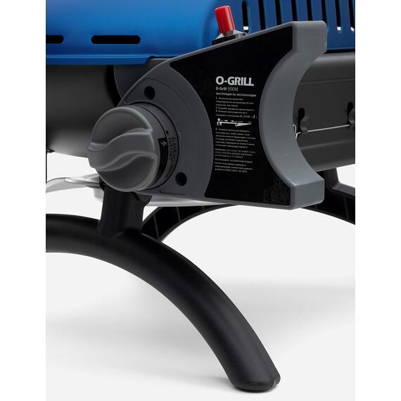 Портативный газовый гриль O-GRILL500 MT синий (в комплекте адаптер тип А) - с термометром, Цвет.: синий, Вес: 9.3 кг, фото , изображение 9