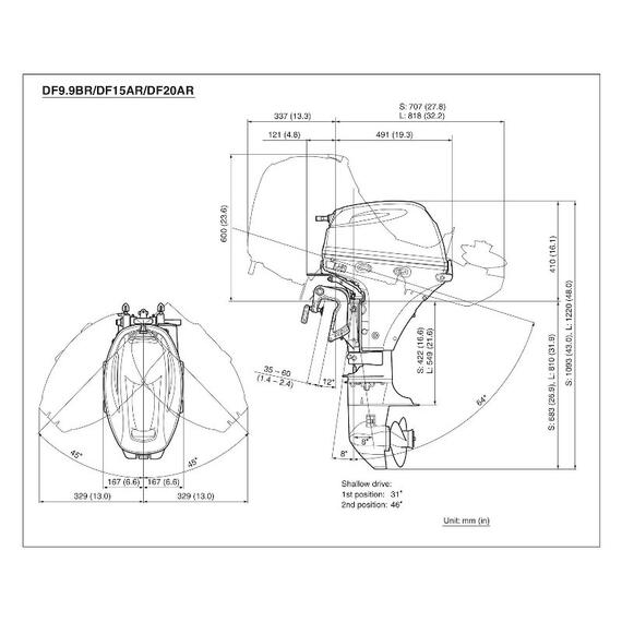 Лодочный мотор Suzuki DF 20 ATS, фото , изображение 5