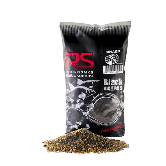 Прикормка RS Black Series Фидер (черная) 1кг, фото , изображение 4