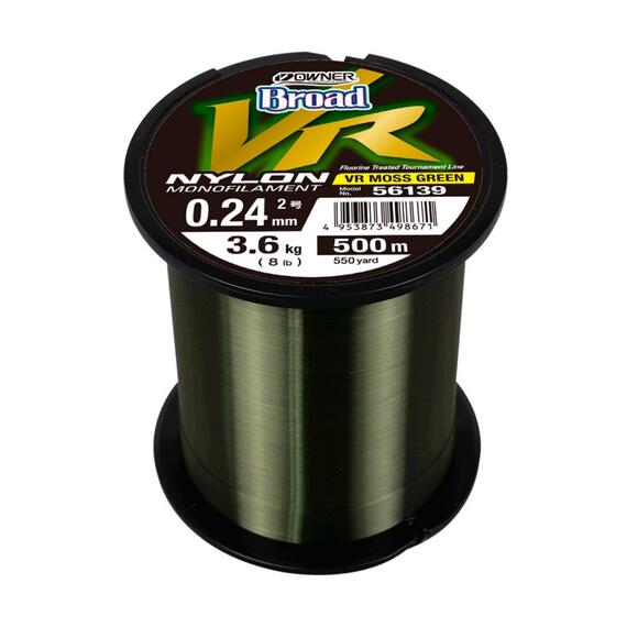 Леска OWNER Broad VR Moss Green Nylon 500м 0,24мм 3,6кг, Цвет.: зеленый, Диаметр лески: 0,24 мм, Размотка: 500 м, фото 