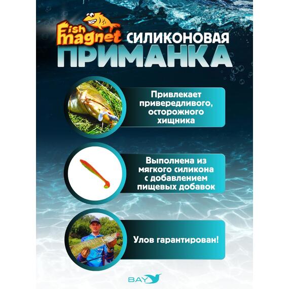 Силиконовая приманка Fish Magnet CHOPPY FAT 5.8", цвет 224, Вес, гр: 0.4 г, Расцветка: 224, фото , изображение 2