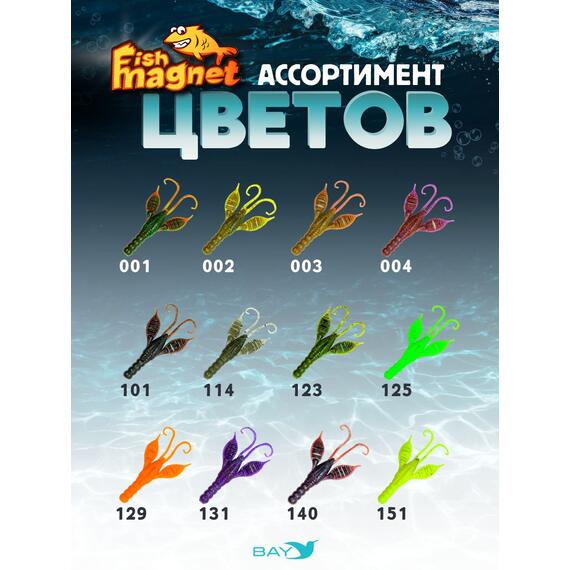 Силиконовая приманка Fish Magnet KRAKEN 3.4" цвет 123, Вес, гр: 0.4 г, Расцветка: 123, фото , изображение 3